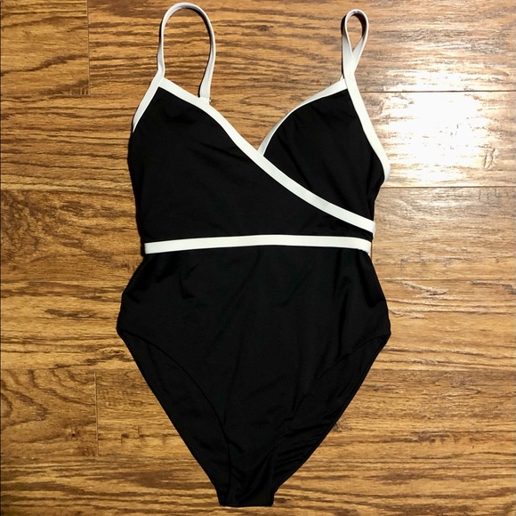 Andie Swim Andie Swim Seamless Black One Piece Bathing Suit White